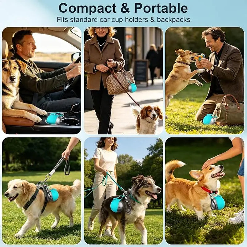 Eco-Friendly 10Oz (285Ml) Stainless Steel Dog Water Bottle with Rubber Leakproof Seal, Foldable Silicone Bowl 2-In-1 Pet Dispenser for Feeding (Pet Supplies, Dog Feeding Accessories), Foldable Bowl